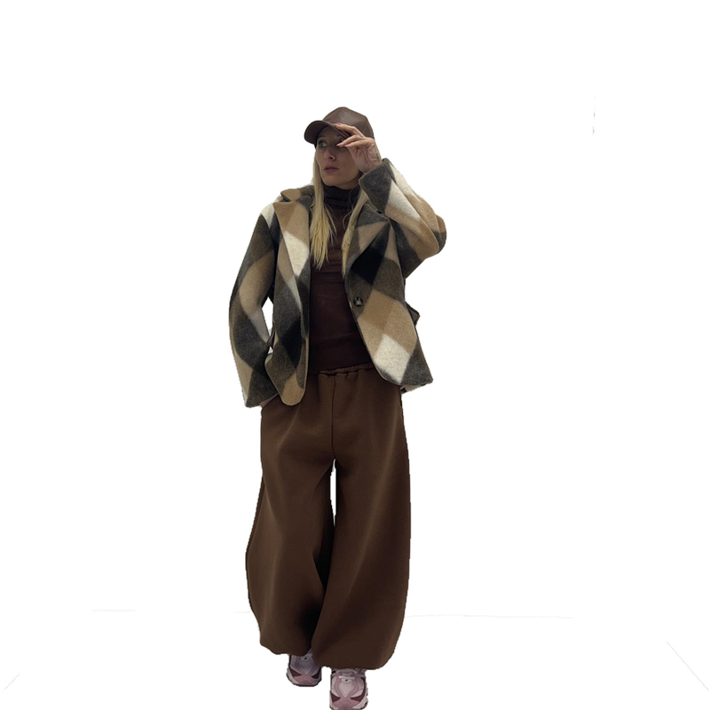 giacca in panno con bottone victoria